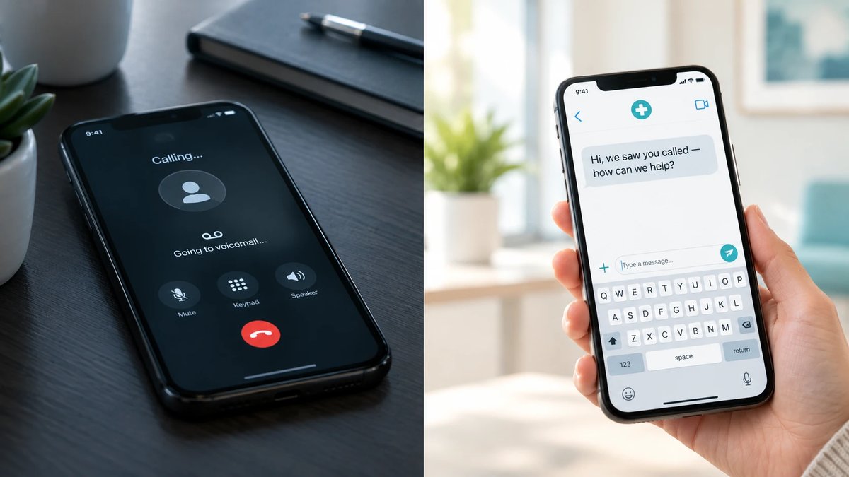 Missed call vs instant text-back response